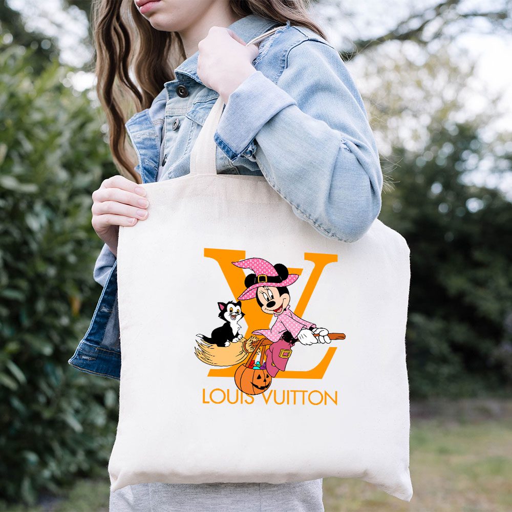 Louis-Vuitton-Logo-Luxury-Halloween-Pumpkin-Minnie-Mouse-Cotton-Canvas-Tote-Bag-TTB1723-1
