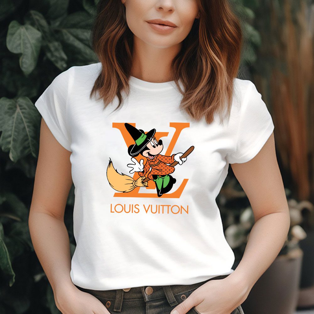 Louis-Vuitton-Logo-Luxury-Halloween-Pumpkin-Minnie-Mouse-Lady-T-Shirt-Luxury-Tee-For-Women-LDS1722-2