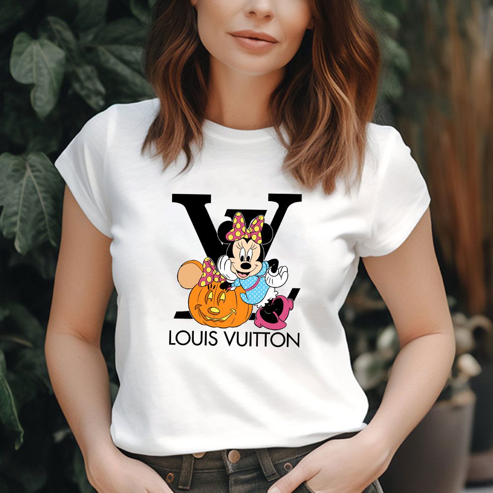 Louis-Vuitton-Logo-Luxury-Halloween-Pumpkin-Minnie-Mouse-Lady-T-Shirt-Luxury-Tee-For-Women-LDS1723-1