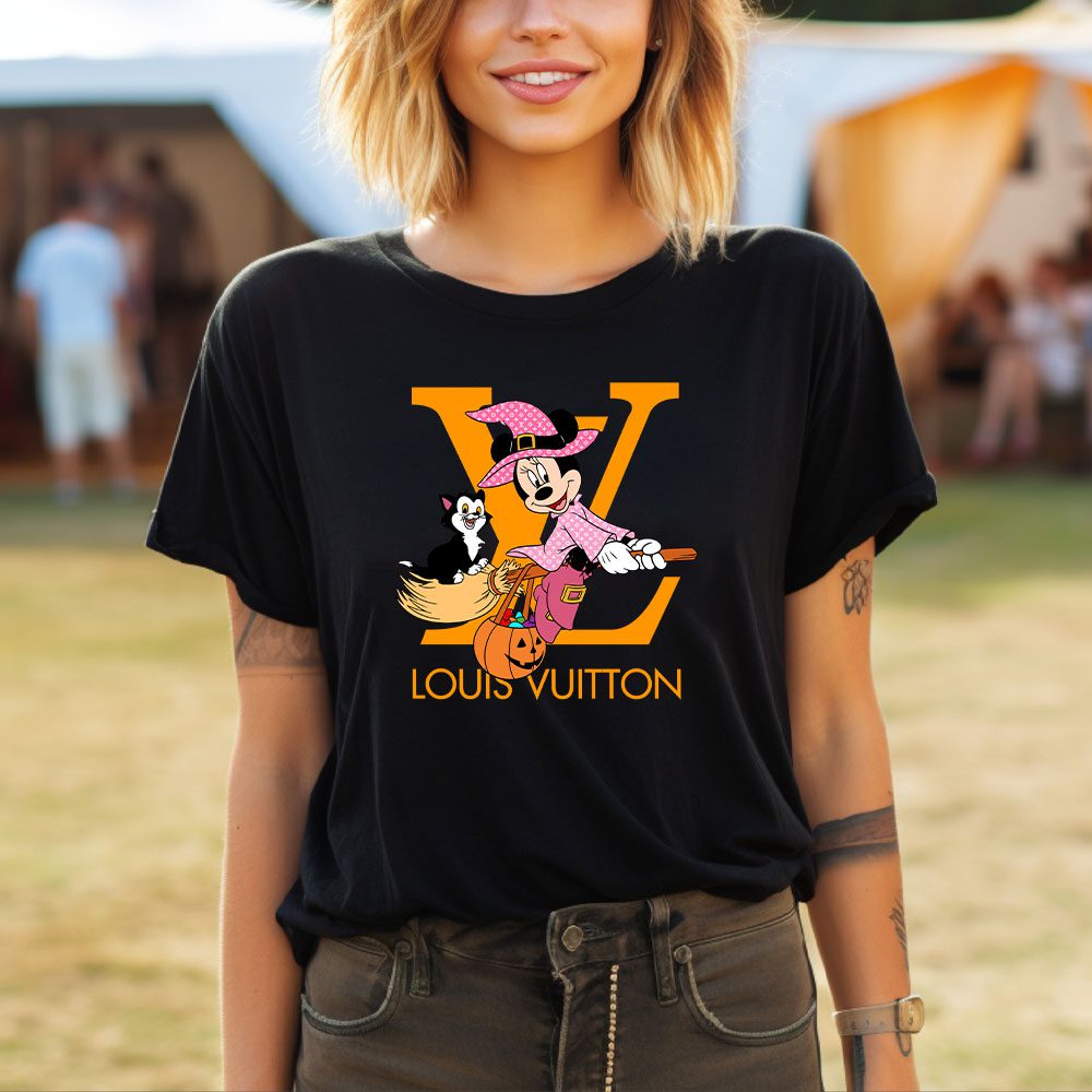Louis-Vuitton-Logo-Luxury-Halloween-Pumpkin-Minnie-Mouse-Lady-T-Shirt-Luxury-Tee-For-Women-LDS1725-3