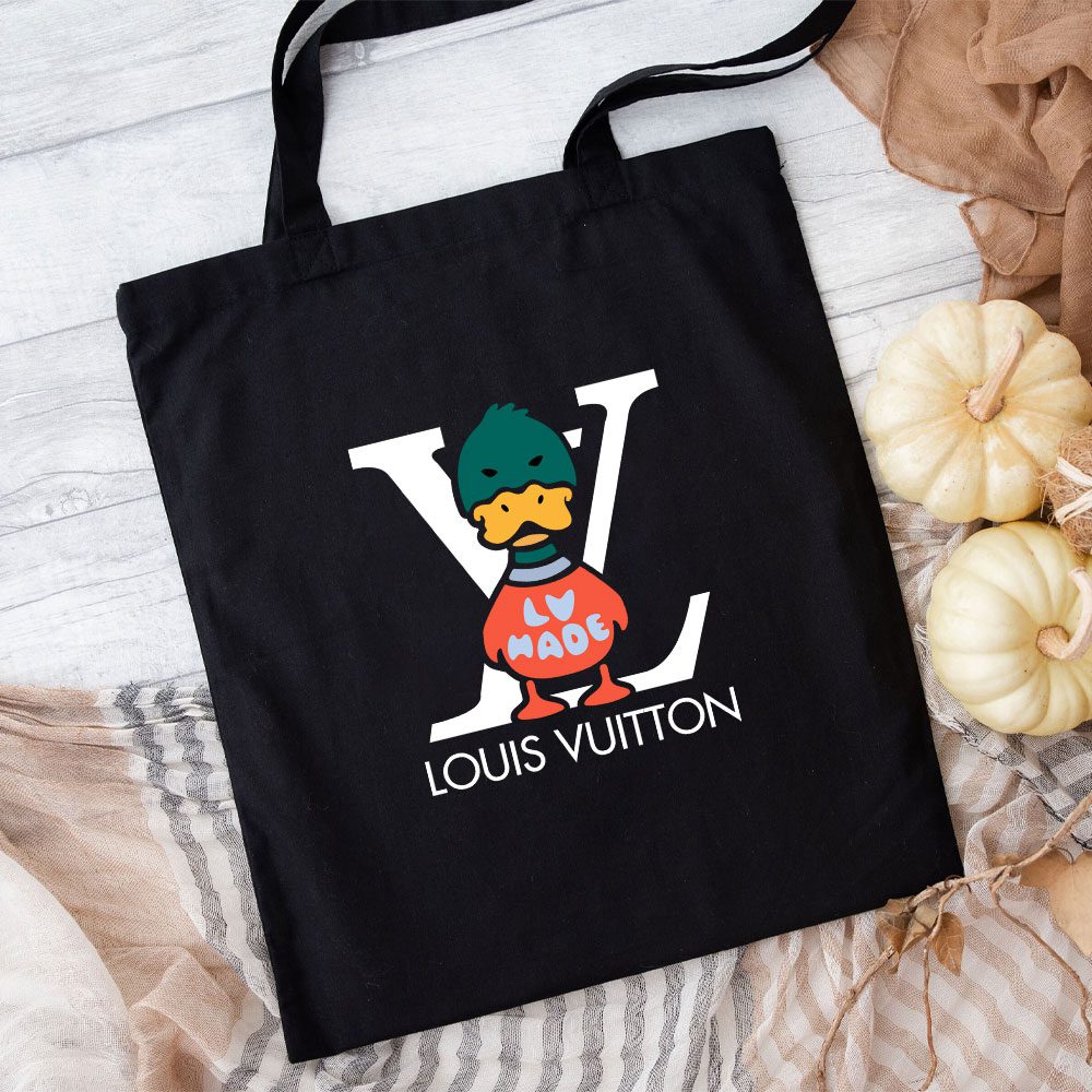 Louis-Vuitton-Logo-Luxury-Knit-Duck-Crewneck-Cotton-Canvas-Tote-Bag-TTB1612 Louis Vuitton Logo Luxury Knit Duck Crewneck Cotton Canvas Tote Bag TTB1612