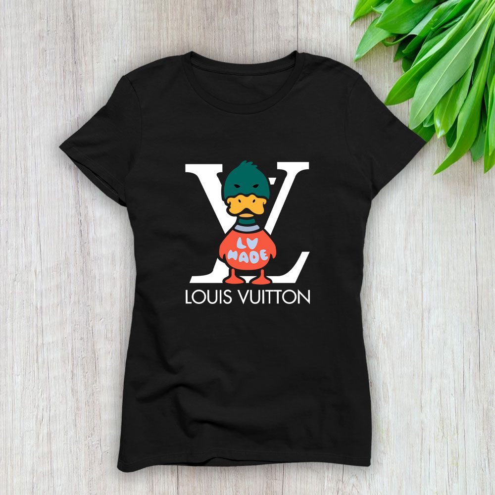 Louis-Vuitton-Logo-Luxury-Knit-Duck-Crewneck-Lady-T-Shirt-Luxury-Tee-For-Women-LDS1614 Louis Vuitton Logo Luxury Knit Duck Crewneck Lady T-Shirt Luxury Tee For Women LDS1614
