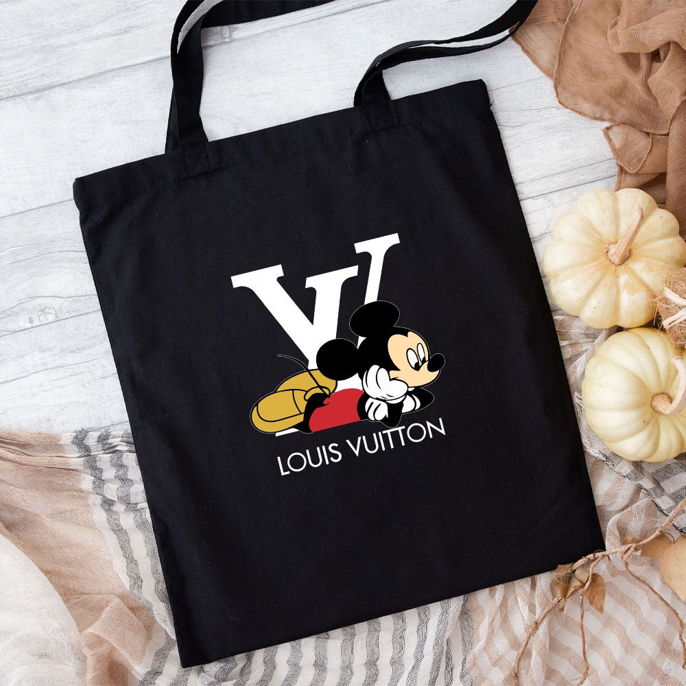 Louis-Vuitton-Logo-Luxury-Mickey-Mouse-Cotton-Canvas-Tote-Bag-TTB1698 Louis Vuitton Logo Luxury Mickey Mouse Cotton Canvas Tote Bag TTB1698