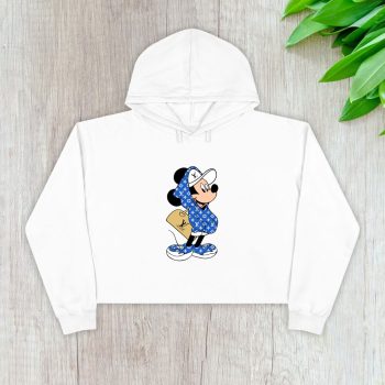 Louis Vuitton Logo Luxury Mickey Mouse Hoodies With Bag Crop Pullover Hoodie For Lady CPH1670