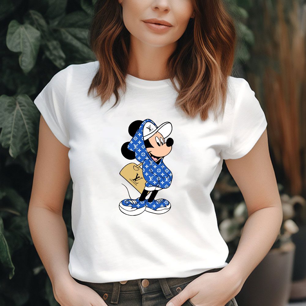 Louis-Vuitton-Logo-Luxury-Mickey-Mouse-Hoodies-With-Bag-Lady-T-Shirt-Luxury-Tee-For-Women-LDS1672-2
