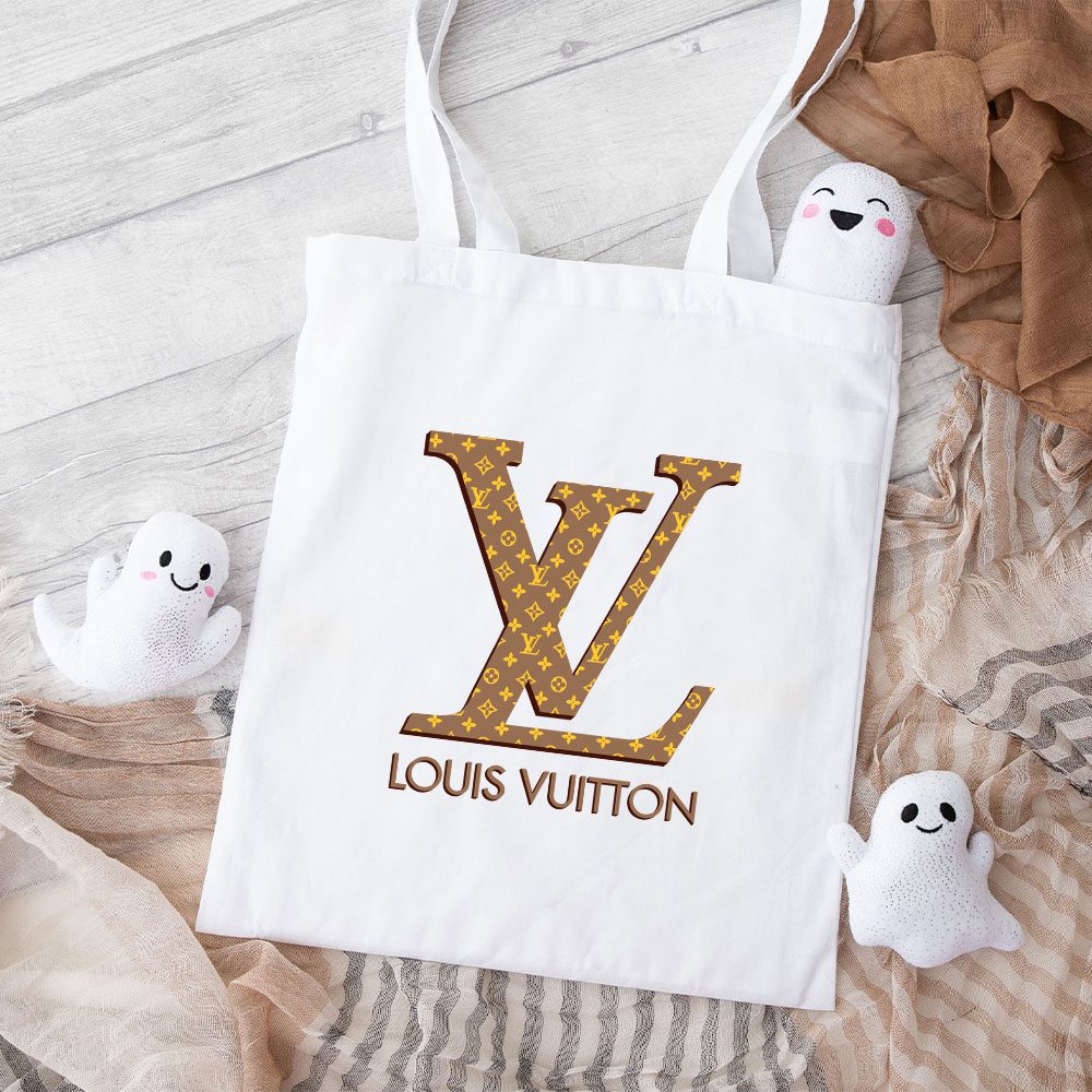 Louis-Vuitton-Logo-Luxury-Monogram-Canvas-Pattern-Cotton-Canvas-Tote-Bag-TTB1701 Louis Vuitton Logo Luxury Monogram Canvas Pattern Cotton Canvas Tote Bag TTB1701