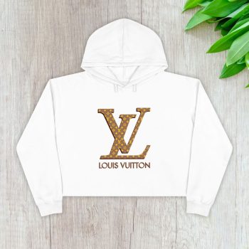 Louis Vuitton Logo Luxury Monogram Canvas Pattern Crop Pullover Hoodie For Lady CPH1701