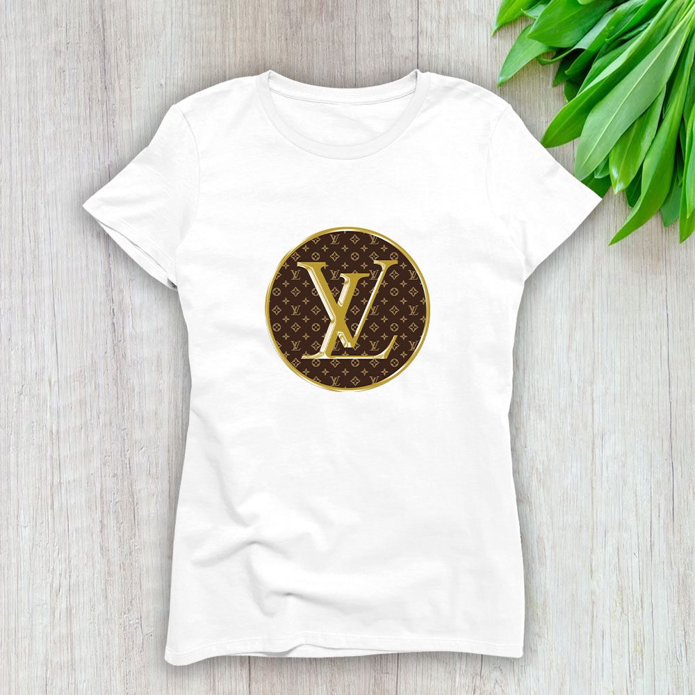 Louis-Vuitton-Logo-Luxury-Monogram-Canvas-Pattern-Lady-T-Shirt-Luxury-Tee-For-Women-LDS1577 Louis Vuitton Logo Luxury Monogram Canvas Pattern Lady T-Shirt Luxury Tee For Women LDS1577