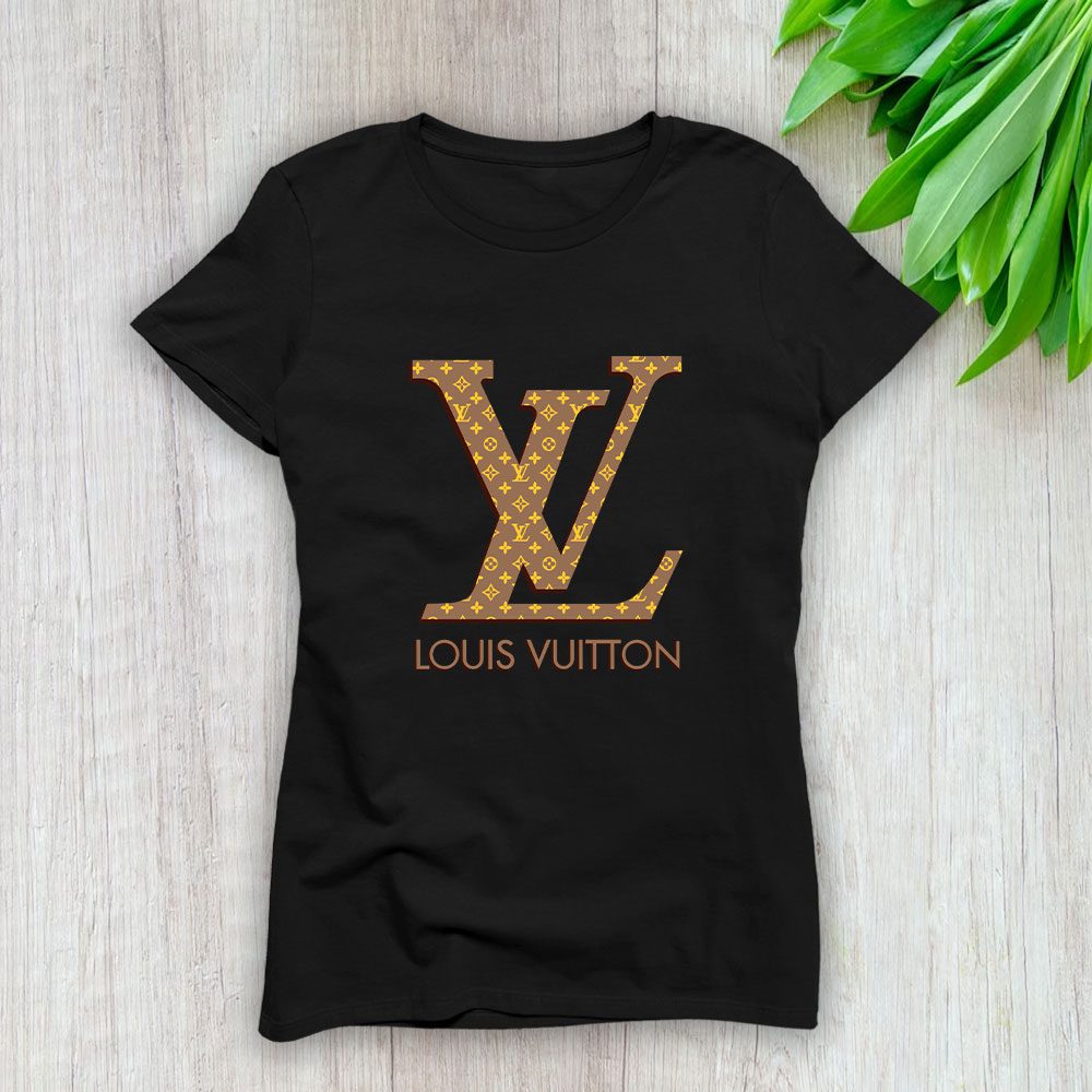 Louis-Vuitton-Logo-Luxury-Monogram-Canvas-Pattern-Lady-T-Shirt-Luxury-Tee-For-Women-LDS1703-1