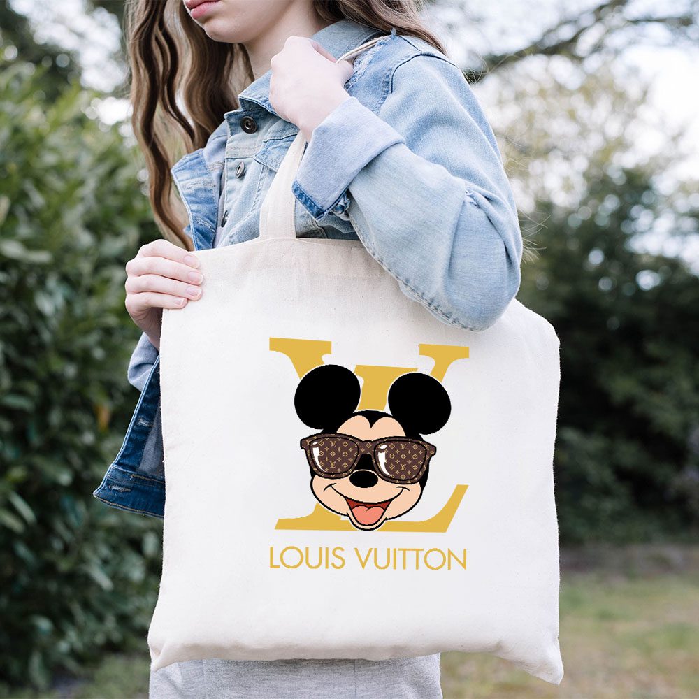 Louis-Vuitton-Logo-Luxury-Monogram-Canvas-Pattern-Mickey-Mouse-Cotton-Canvas-Tote-Bag-TTB1601-1