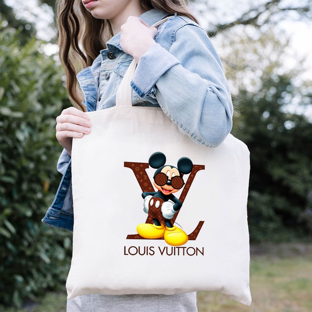 Louis-Vuitton-Logo-Luxury-Monogram-Canvas-Pattern-Mickey-Mouse-Cotton-Canvas-Tote-Bag-TTB1645-3