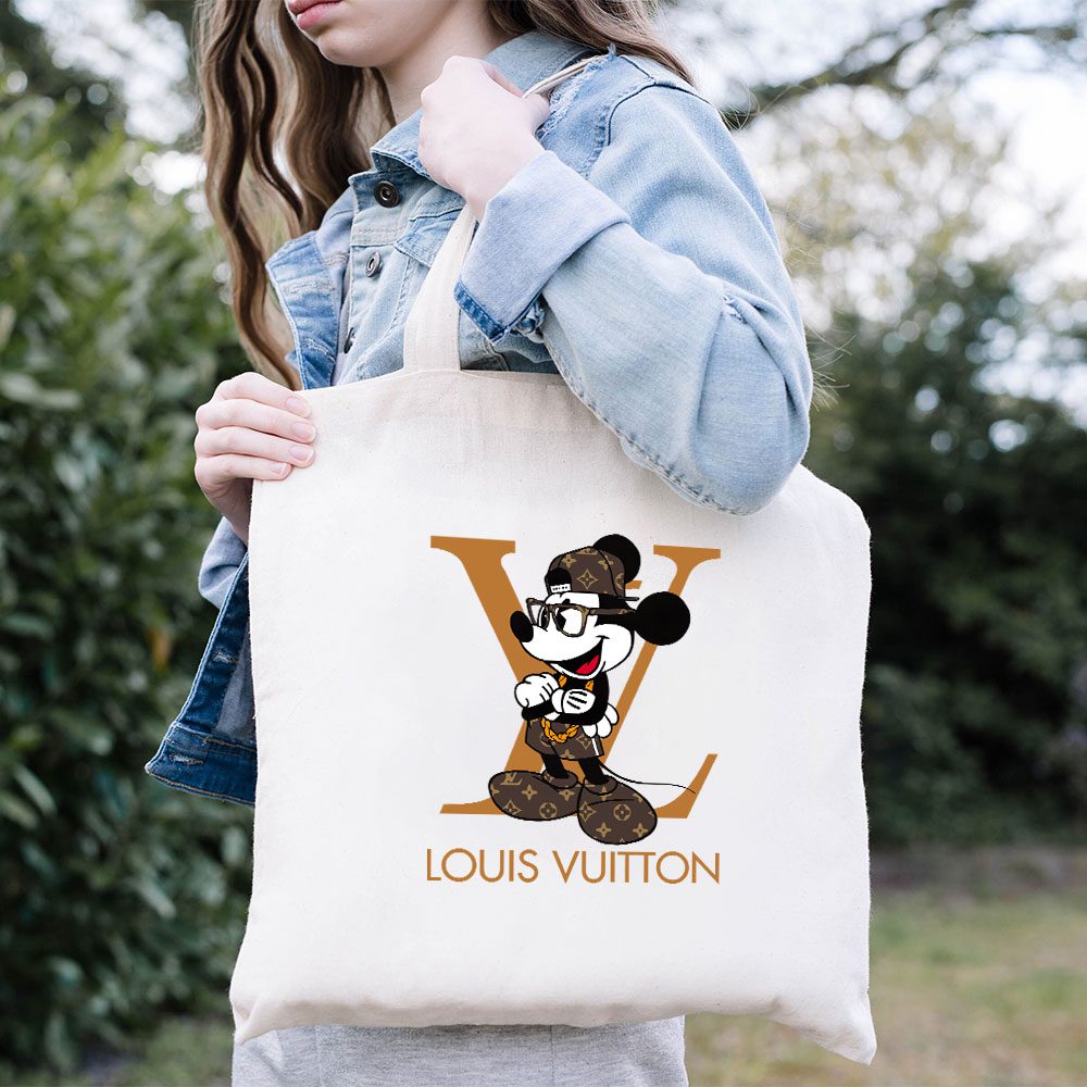 Louis-Vuitton-Logo-Luxury-Monogram-Canvas-Pattern-Mickey-Mouse-Cotton-Canvas-Tote-Bag-TTB1665-1