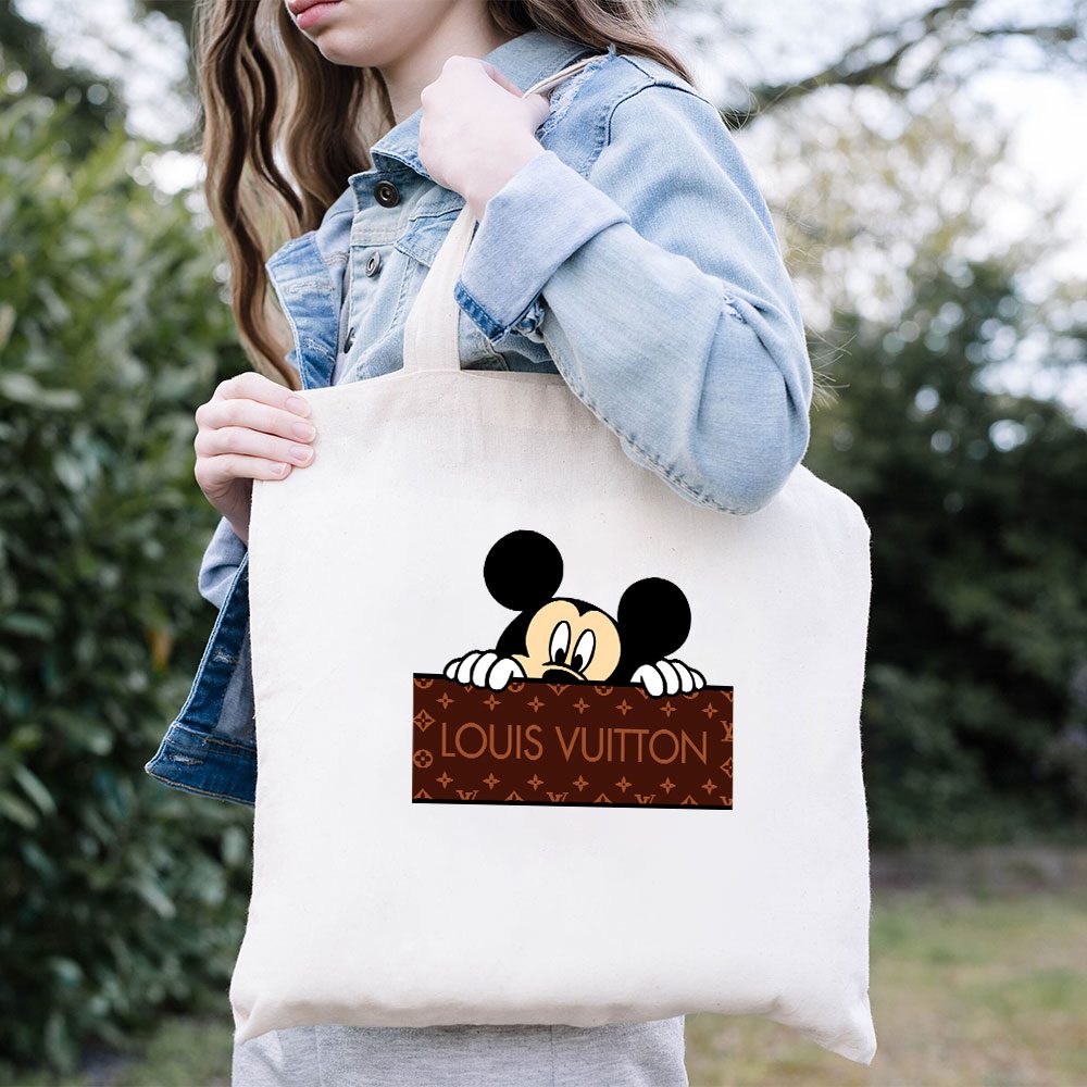 Louis-Vuitton-Logo-Luxury-Monogram-Canvas-Pattern-Mickey-Mouse-Cotton-Canvas-Tote-Bag-TTB1702-1