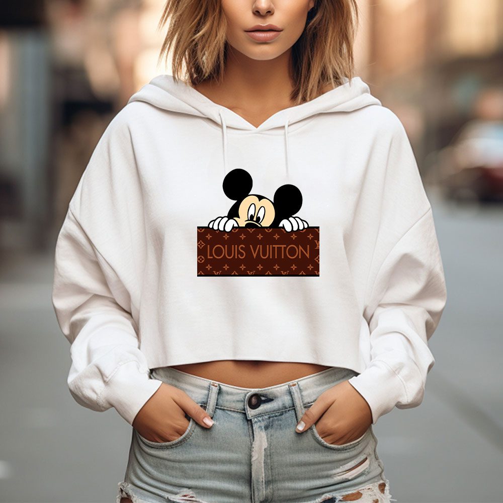 Louis-Vuitton-Logo-Luxury-Monogram-Canvas-Pattern-Mickey-Mouse-Crop-Pullover-Hoodie-For-Lady-CPH1702-1