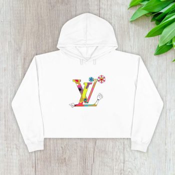 Louis Vuitton Logo Luxury Takashi Murakami Flower Crop Pullover Hoodie For Lady CPH1568