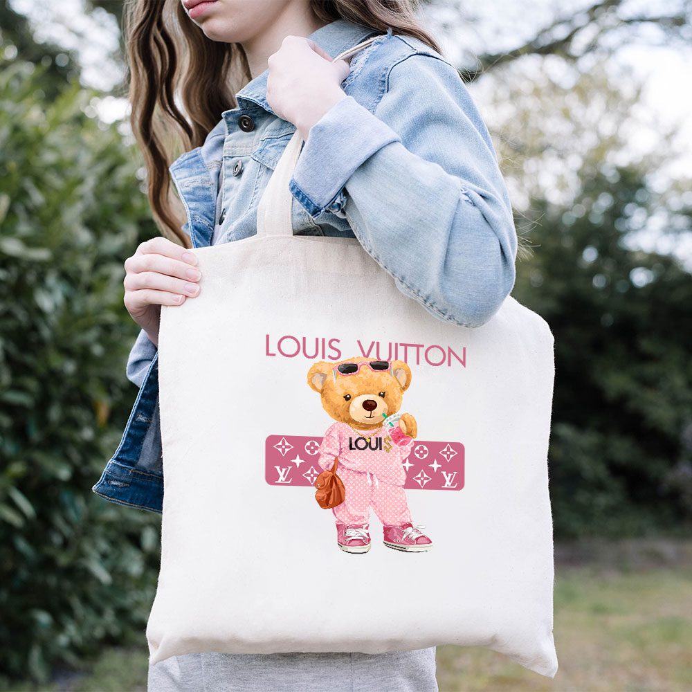 Louis-Vuitton-Logo-Luxury-Teddy-Bear-Cotton-Canvas-Tote-Bag-TTB1599-3