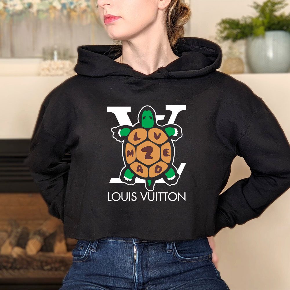 Louis-Vuitton-Logo-Luxury-Turtle-Humanmade-Crop-Pullover-Hoodie-For-Lady-CPH1694-1