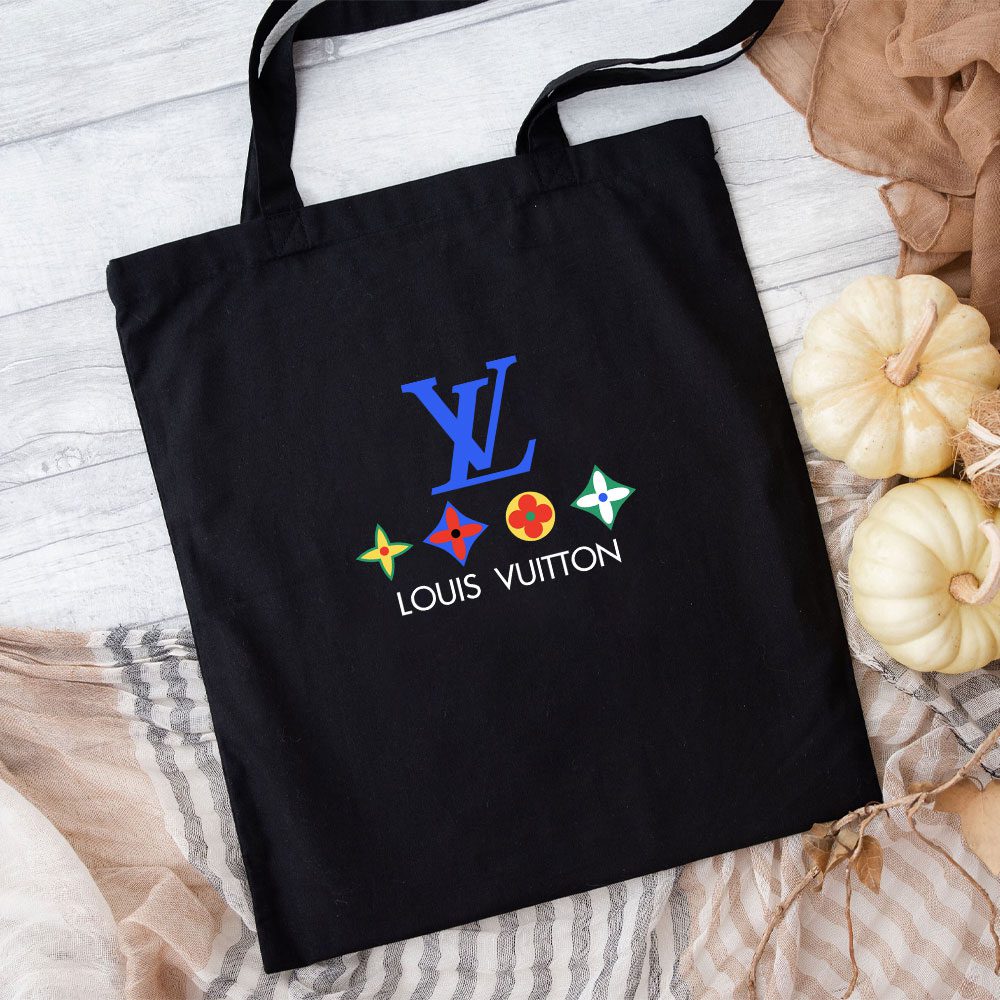Louis-Vuitton-Logo-Luxury-With-Color-Monogram-Cotton-Canvas-Tote-Bag-TTB1683 Louis Vuitton Logo Luxury With Color Monogram Cotton Canvas Tote Bag TTB1683