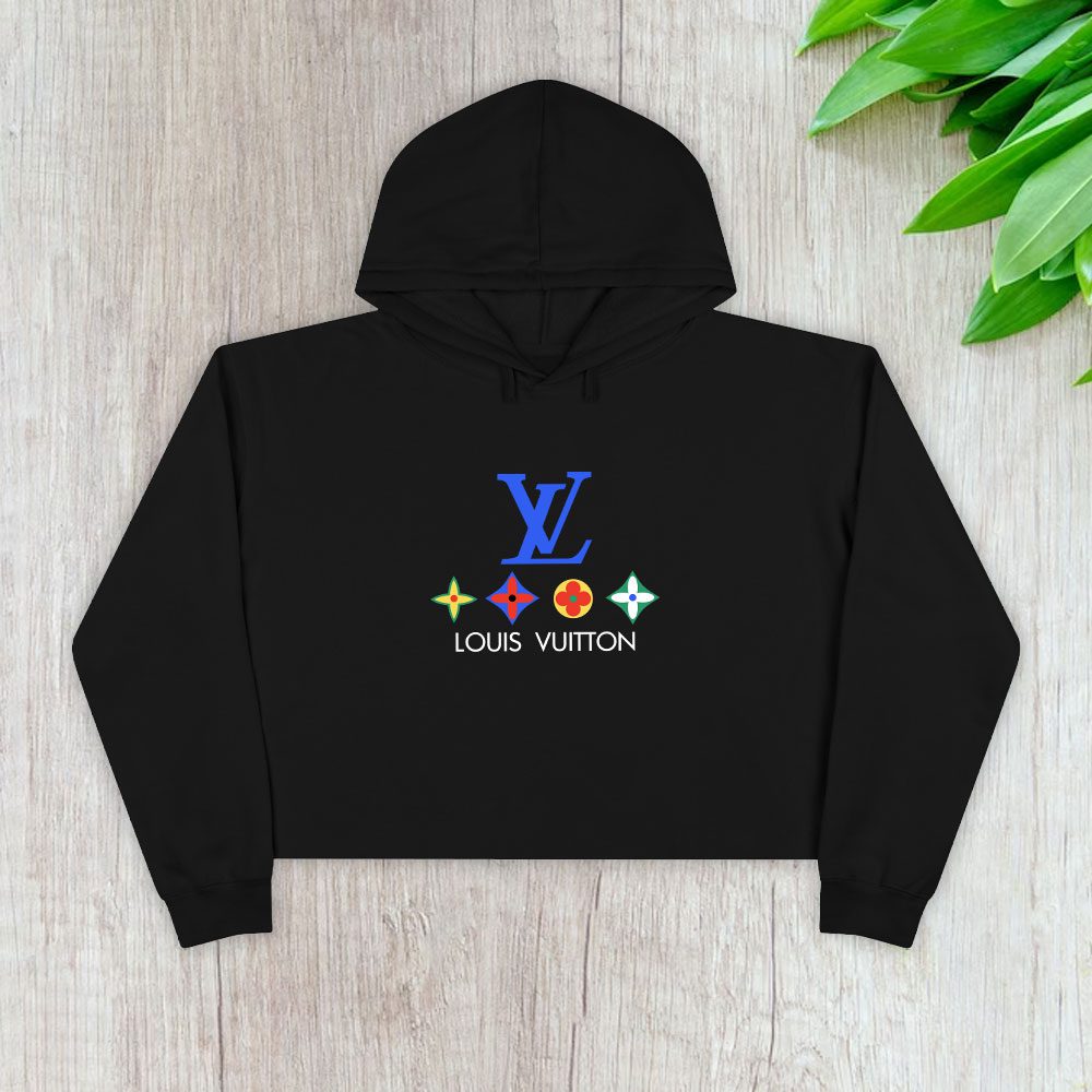 Louis-Vuitton-Logo-Luxury-With-Color-Monogram-Crop-Pullover-Hoodie-For-Lady-CPH1683 Louis Vuitton Logo Luxury With Color Monogram Crop Pullover Hoodie For Lady CPH1683