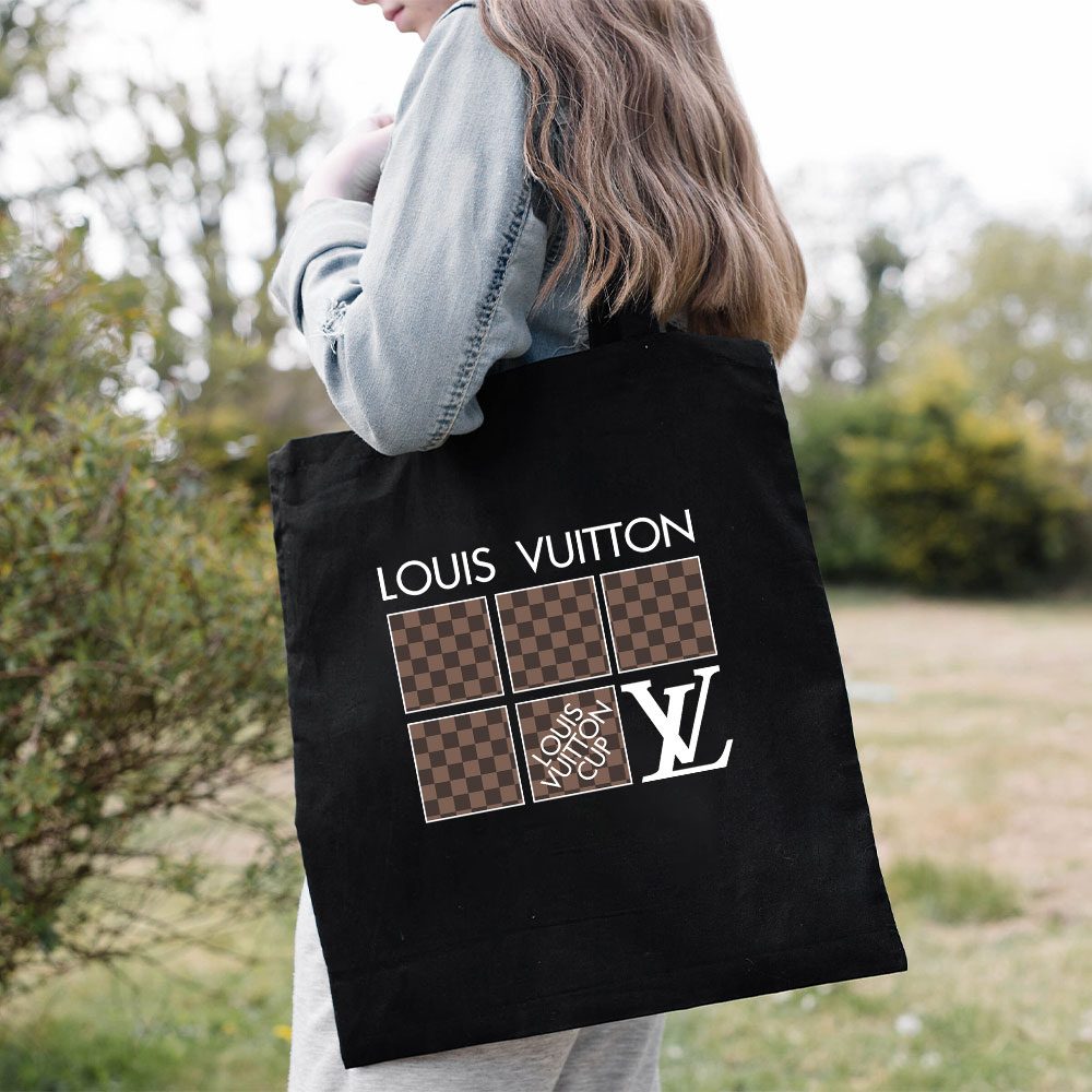 Louis-Vuitton-Logo-Luxury-With-Damier-Pattern-Cotton-Canvas-Tote-Bag-TTB1682-1