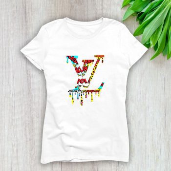 Louis Vuitton Luxury Comic Boom Pattern Lady T-Shirt Luxury Tee For Women LDS1532