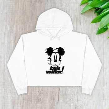 Louis Vuitton Mickey Mouse Crop Pullover Hoodie For Lady CPH1669