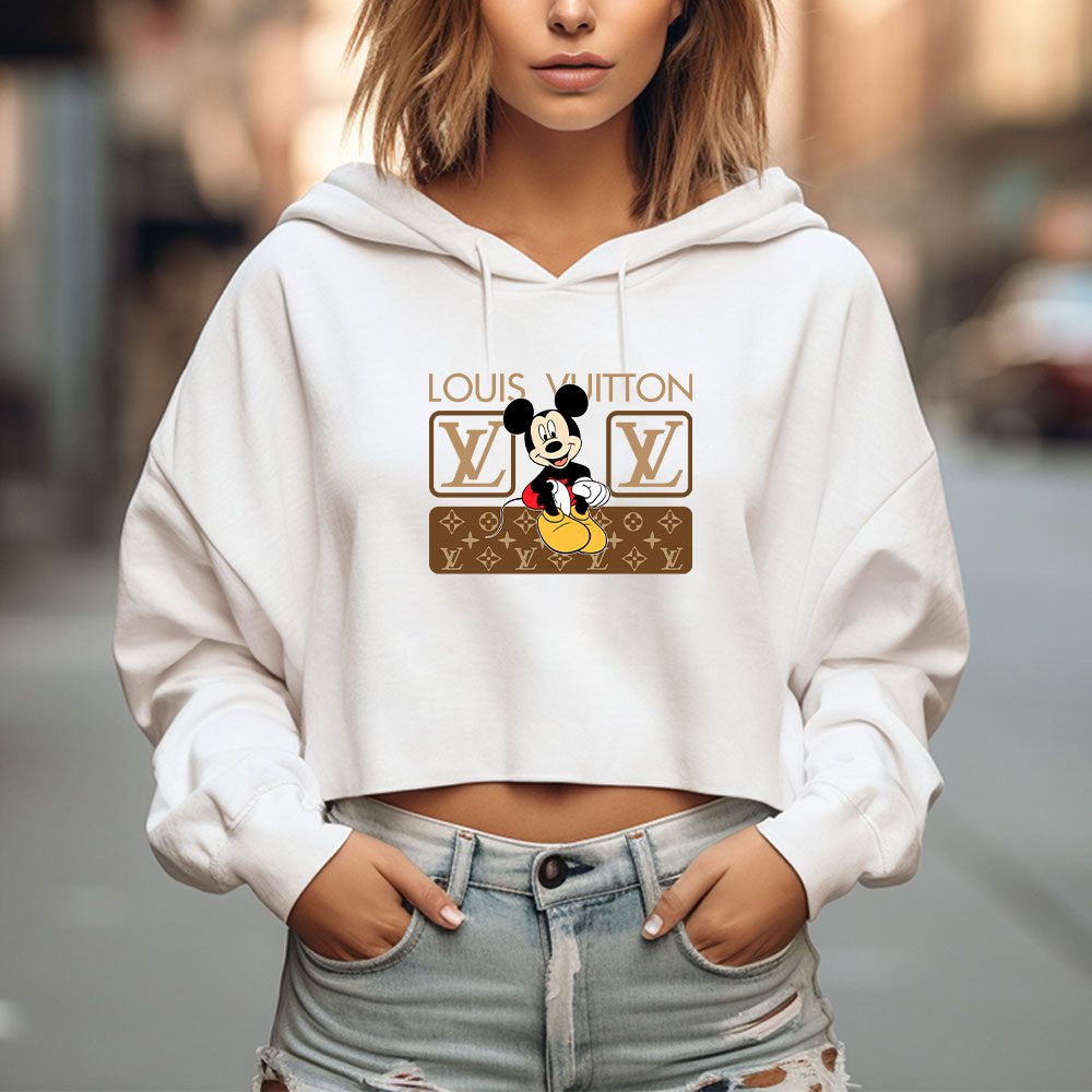 Louis-Vuitton-Monogram-Canvas-Pattern-Mickey-Mouse-Crop-Pullover-Hoodie-For-Lady-CPH1690-2
