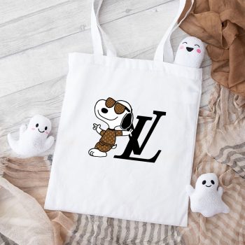 Louis Vuitton Monogram Canvas Pattern Snoopy Cotton Canvas Tote Bag TTB1691