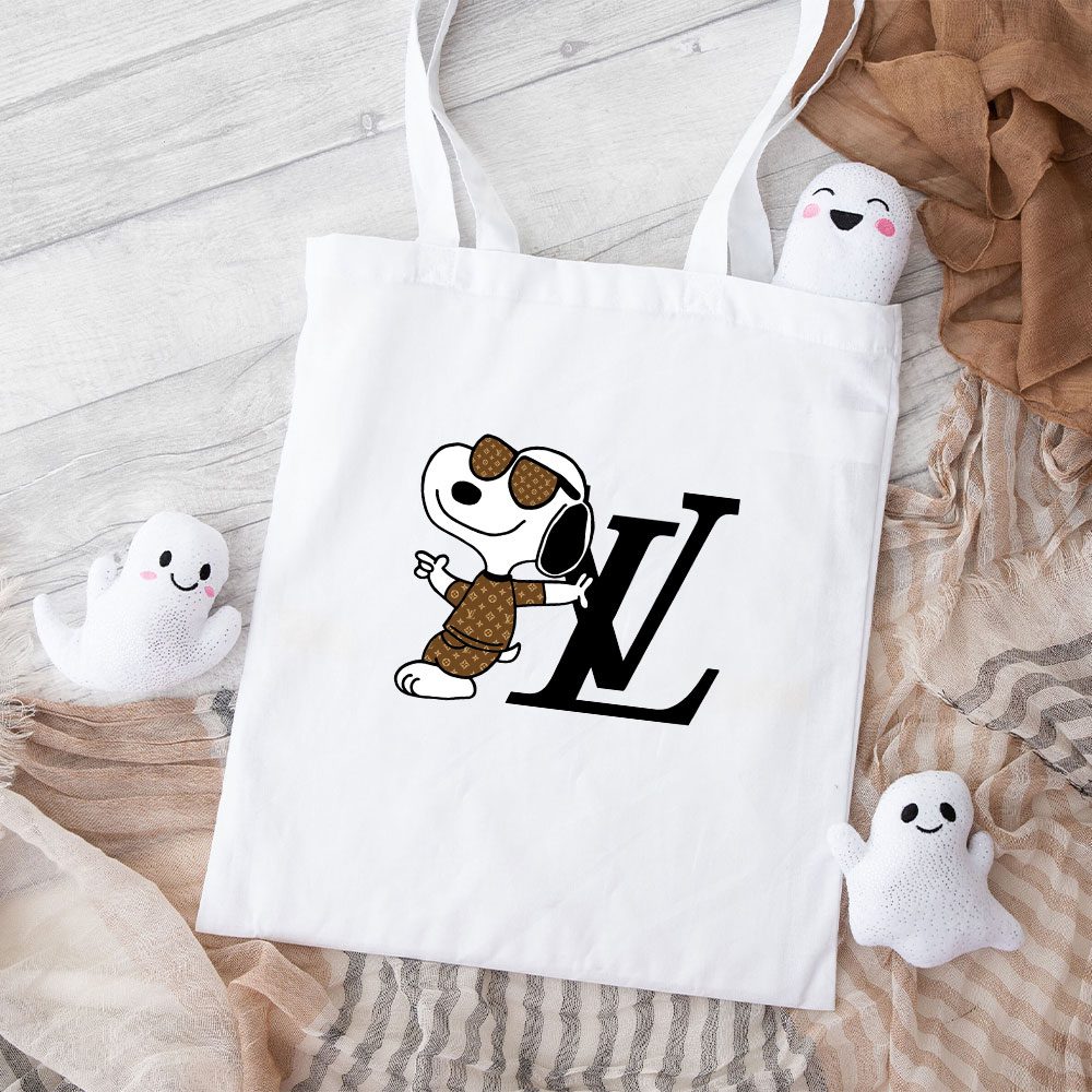 Louis-Vuitton-Monogram-Canvas-Pattern-Snoopy-Cotton-Canvas-Tote-Bag-TTB1691 Louis Vuitton Monogram Canvas Pattern Snoopy Cotton Canvas Tote Bag TTB1691