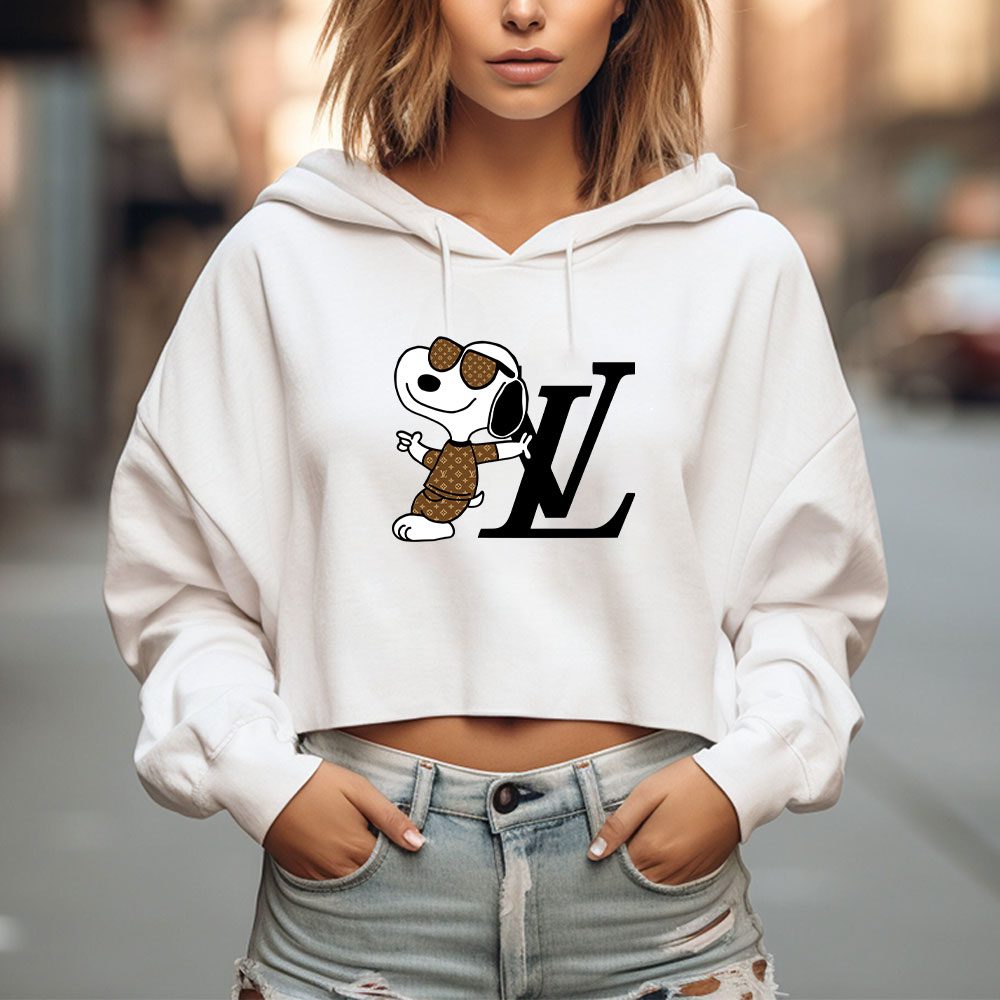 Louis-Vuitton-Monogram-Canvas-Pattern-Snoopy-Crop-Pullover-Hoodie-For-Lady-CPH1691-2