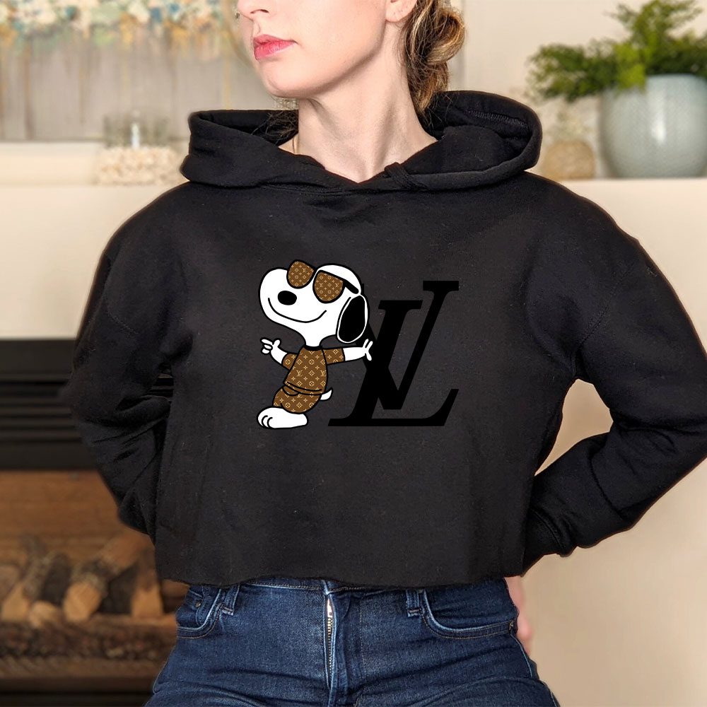 Louis-Vuitton-Monogram-Canvas-Pattern-Snoopy-Crop-Pullover-Hoodie-For-Lady-CPH1691-3