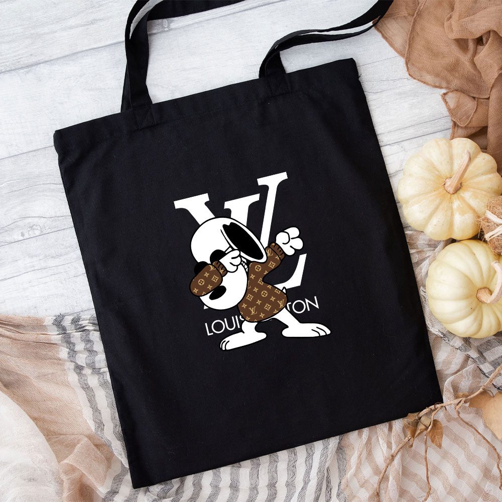 Louis-Vuitton-Monogram-Canvas-Pattern-Snoopy-Dabbing-Cotton-Canvas-Tote-Bag-TTB1675 Louis Vuitton Monogram Canvas Pattern Snoopy Dabbing Cotton Canvas Tote Bag TTB1675