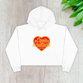 Louis Vuitton Nigo Intarsia Jacquard Heart Crewneck Crop Pullover Hoodie For Lady CPH1666