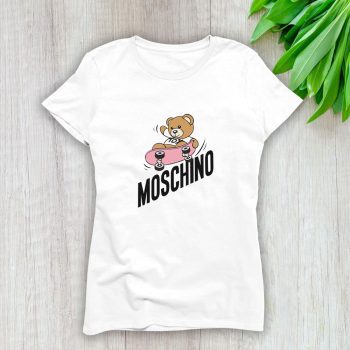 Moschino Skater Teddy Bear Lady T-Shirt Luxury Tee For Women LDS1756