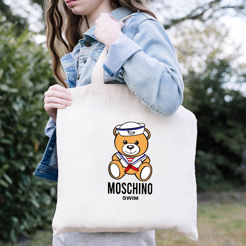 Moschino-Swim-Teddy-Bear-Cotton-Canvas-Tote-Bag-TTB1749-1