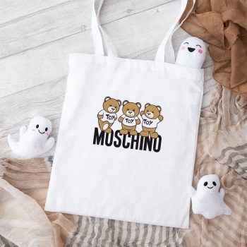 Moschino Teddy Bear Cotton Canvas Tote Bag TTB1753