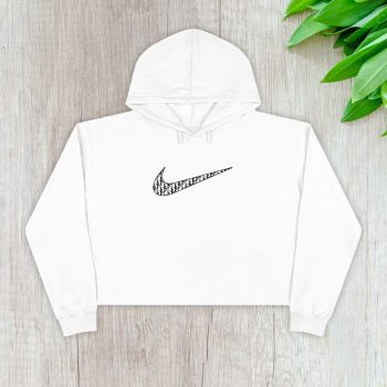 Nike Dior Logo Luxury Crop Pullover Hoodie For Lady CPH1185