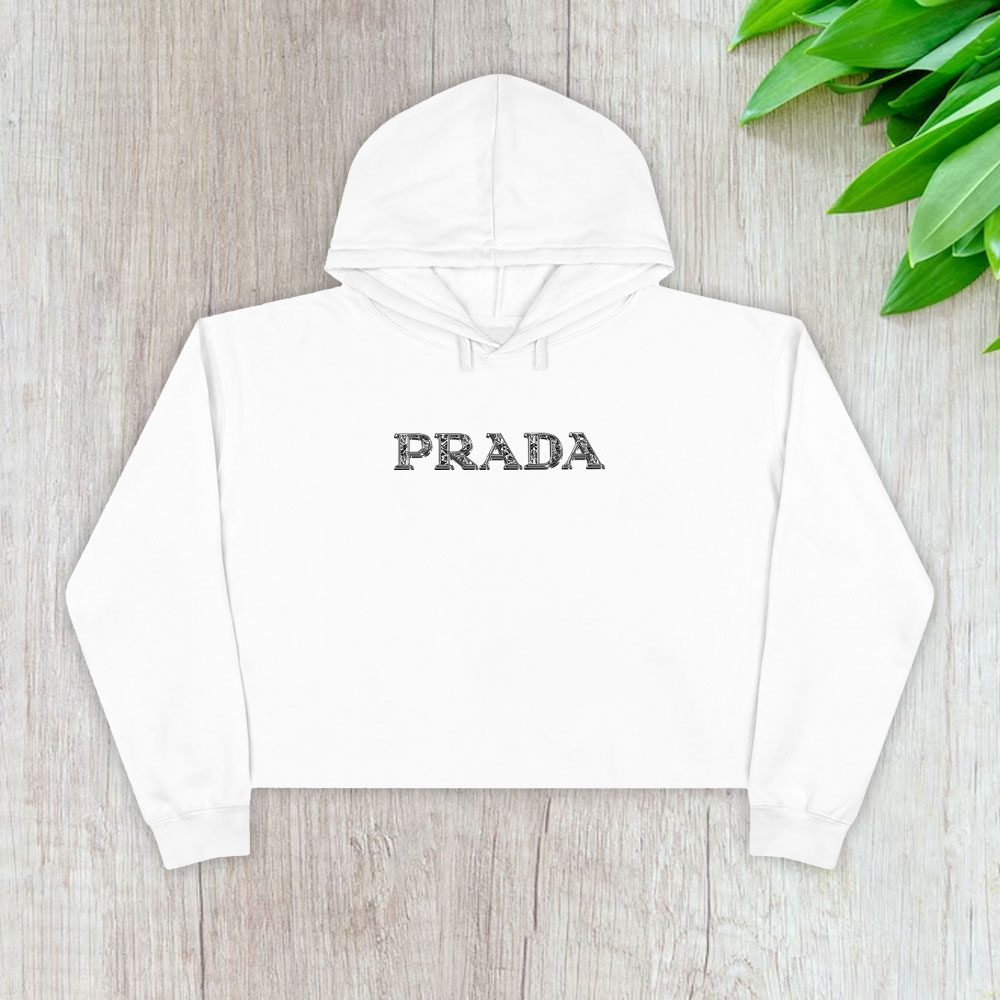 Prada-Diamond-Logo-Luxury-Crop-Pullover-Hoodie-For-Lady-CPH1797 Prada Diamond Logo Luxury Crop Pullover Hoodie For Lady CPH1797