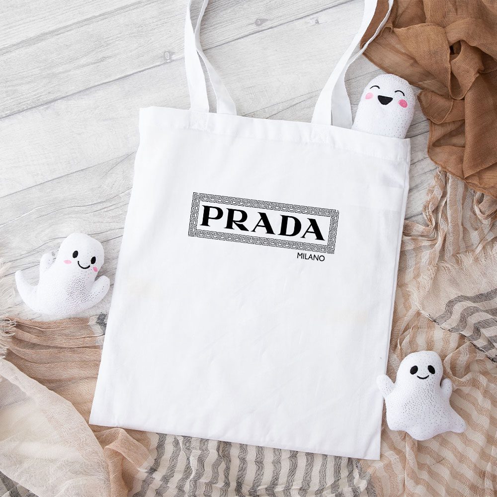 Prada-Logo-Luxury-Cotton-Canvas-Tote-Bag-TTB1795 Prada Logo Luxury Cotton Canvas Tote Bag TTB1795
