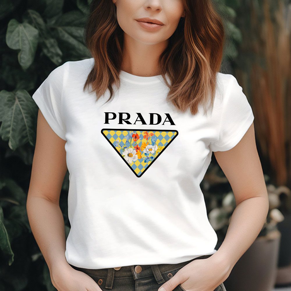 Prada-Logo-Luxury-Flower-Lady-T-Shirt-Luxury-Tee-For-Women-LDS1790-1