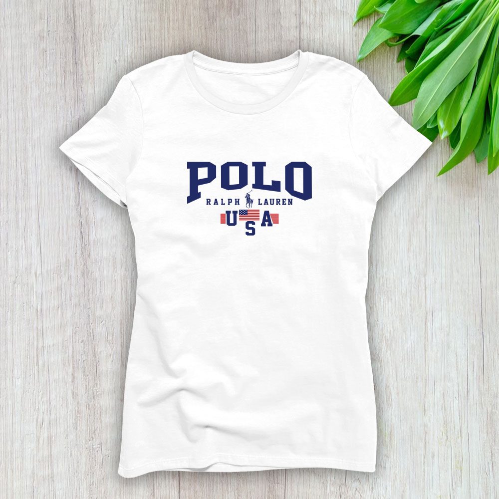 Ralph-Lauren-Polo-Plag-Usa-Lady-T-Shirt-Luxury-Tee-For-Women-LDS1819 Ralph Lauren Polo Plag Usa Lady T-Shirt Luxury Tee For Women LDS1819