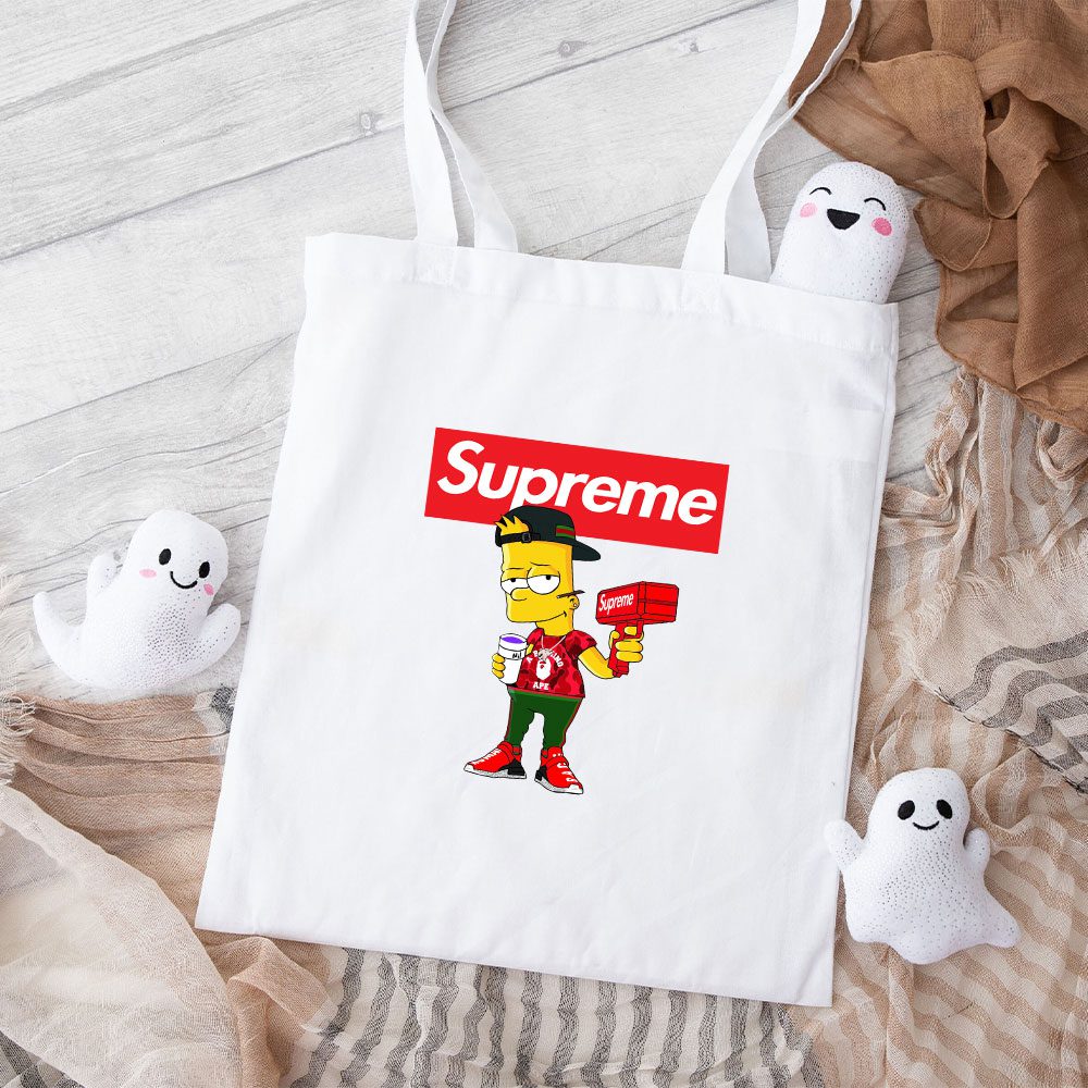Supreme-Simpsons-Cotton-Canvas-Tote-Bag-TTB1882 Supreme Simpsons Cotton Canvas Tote Bag TTB1882