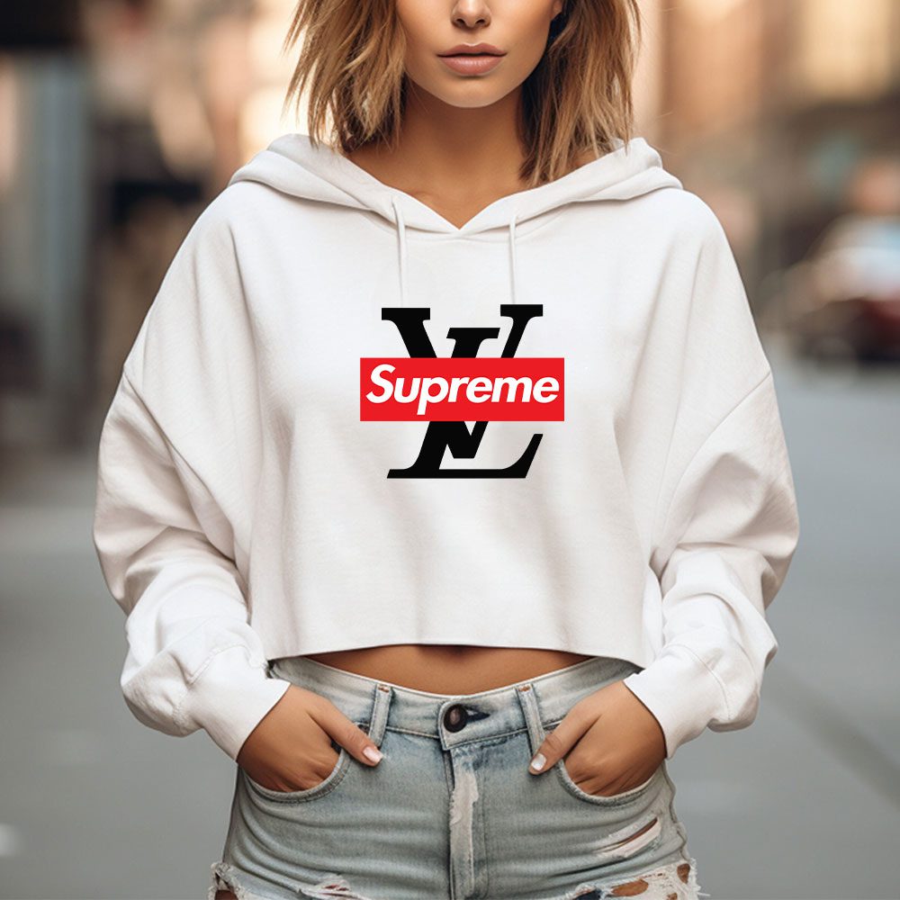 Supreme-X-Louis-Vuitton-Luxury-Logo-Crop-Pullover-Hoodie-For-Lady-CPH1886-1