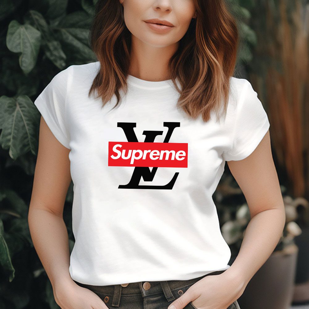Supreme-X-Louis-Vuitton-Luxury-Logo-Lady-T-Shirt-Luxury-Tee-For-Women-LDS1888-1