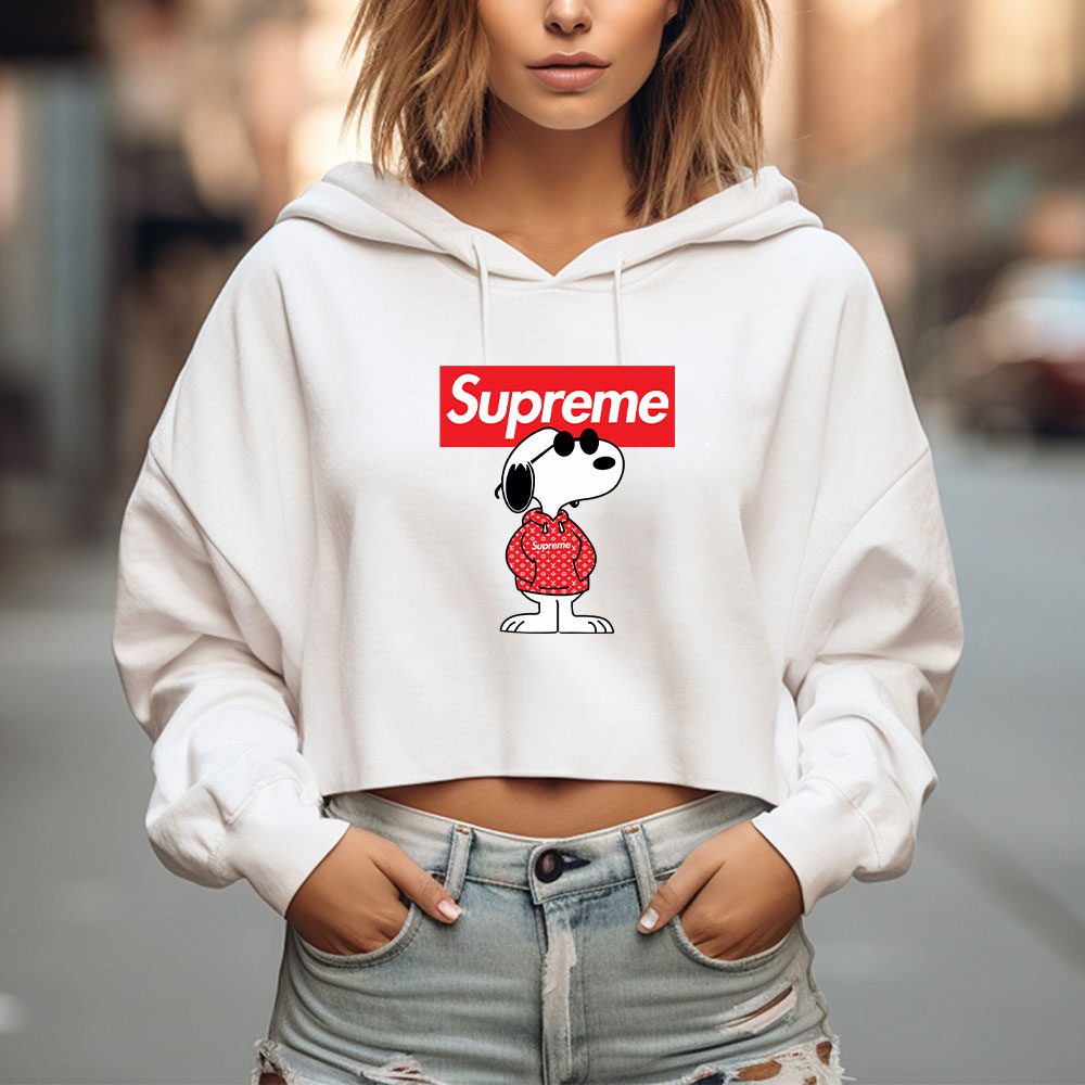 Supreme-X-Louis-Vuitton-Snoppy-Crop-Pullover-Hoodie-For-Lady-CPH1862-2