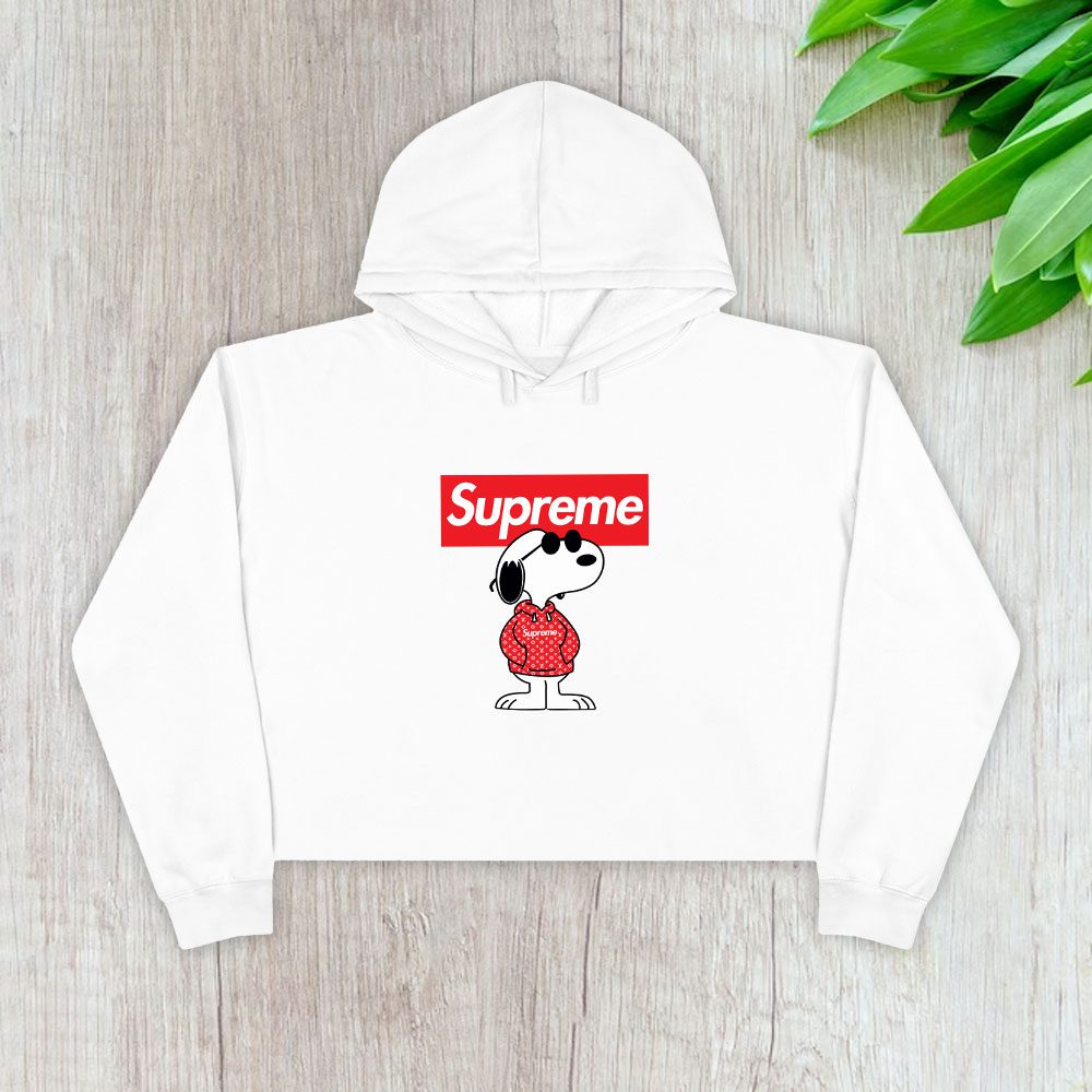 Supreme-X-Louis-Vuitton-Snoppy-Crop-Pullover-Hoodie-For-Lady-CPH1862 Supreme X Louis Vuitton Snoppy Crop Pullover Hoodie For Lady CPH1862
