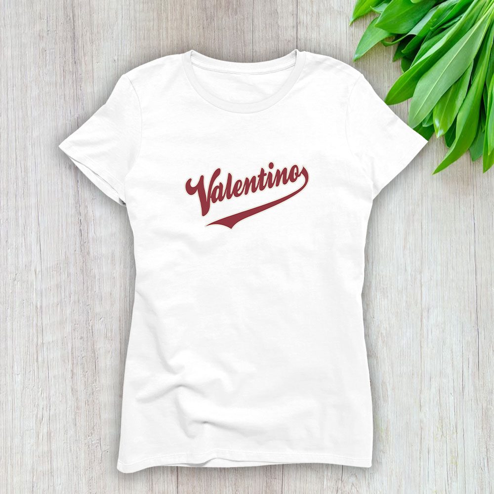 Valentino-Luxury-Logo-Lady-T-Shirt-Luxury-Tee-For-Women-LDS1889 Valentino Luxury Logo Lady T-Shirt Luxury Tee For Women LDS1889