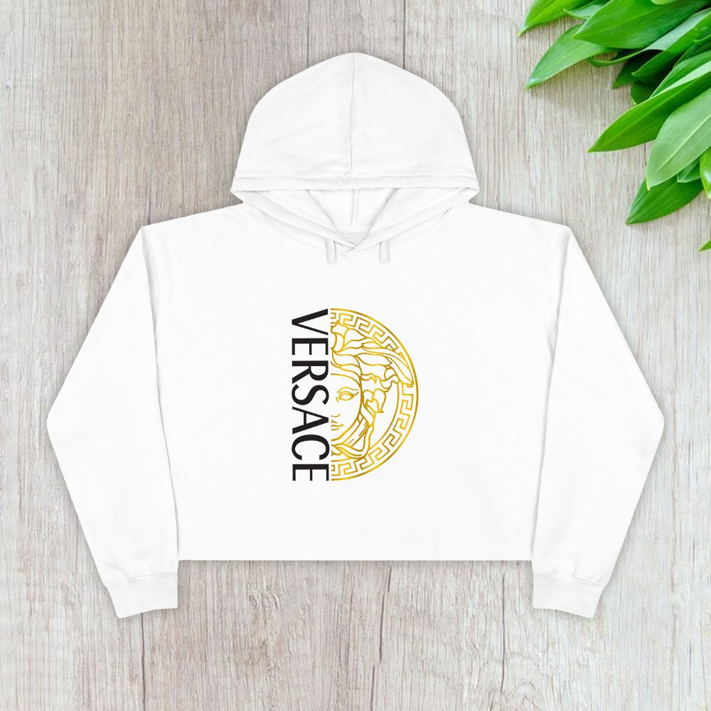 Versace-Medusa-Gold-Luxury-Crop-Pullover-Hoodie-For-Lady-CPH1937 Versace Medusa Gold Luxury Crop Pullover Hoodie For Lady CPH1937