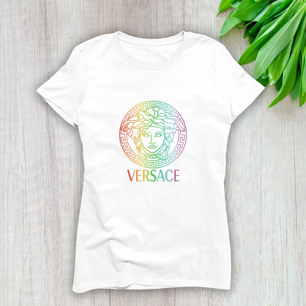 Versace-Medusa-Luxury-Logo-Lady-T-Shirt-Luxury-Tee-For-Women-LDS1924 Versace Medusa Luxury Logo Lady T-Shirt Luxury Tee For Women LDS1924
