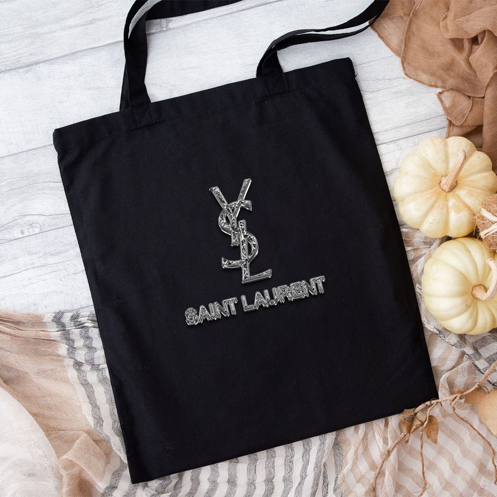 Yves-Saint-Laurent-Diamond-Logo-Luxury-Cotton-Canvas-Tote-Bag-TTB1967-1